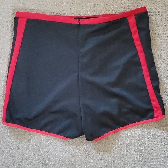 Dolls Kill 1/2 of Cheerleader Costume High Waist Lace Up Two Tone Mini Shorts - Picture 3 of 10
